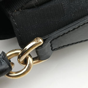 Pre-owned Fendi Mia Flap Black canvas 8BR614 shoulderbag | stylenewstar