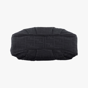 Pre-owned Fendi Mia Flap Black canvas 8BR614 shoulderbag | stylenewstar