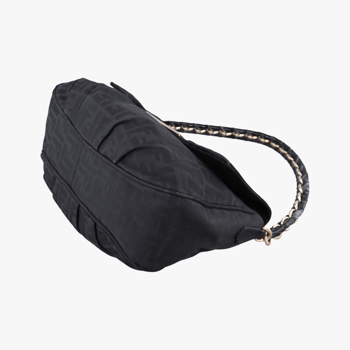 Pre-owned Fendi Mia Flap Black canvas 8BR614 shoulderbag | stylenewstar