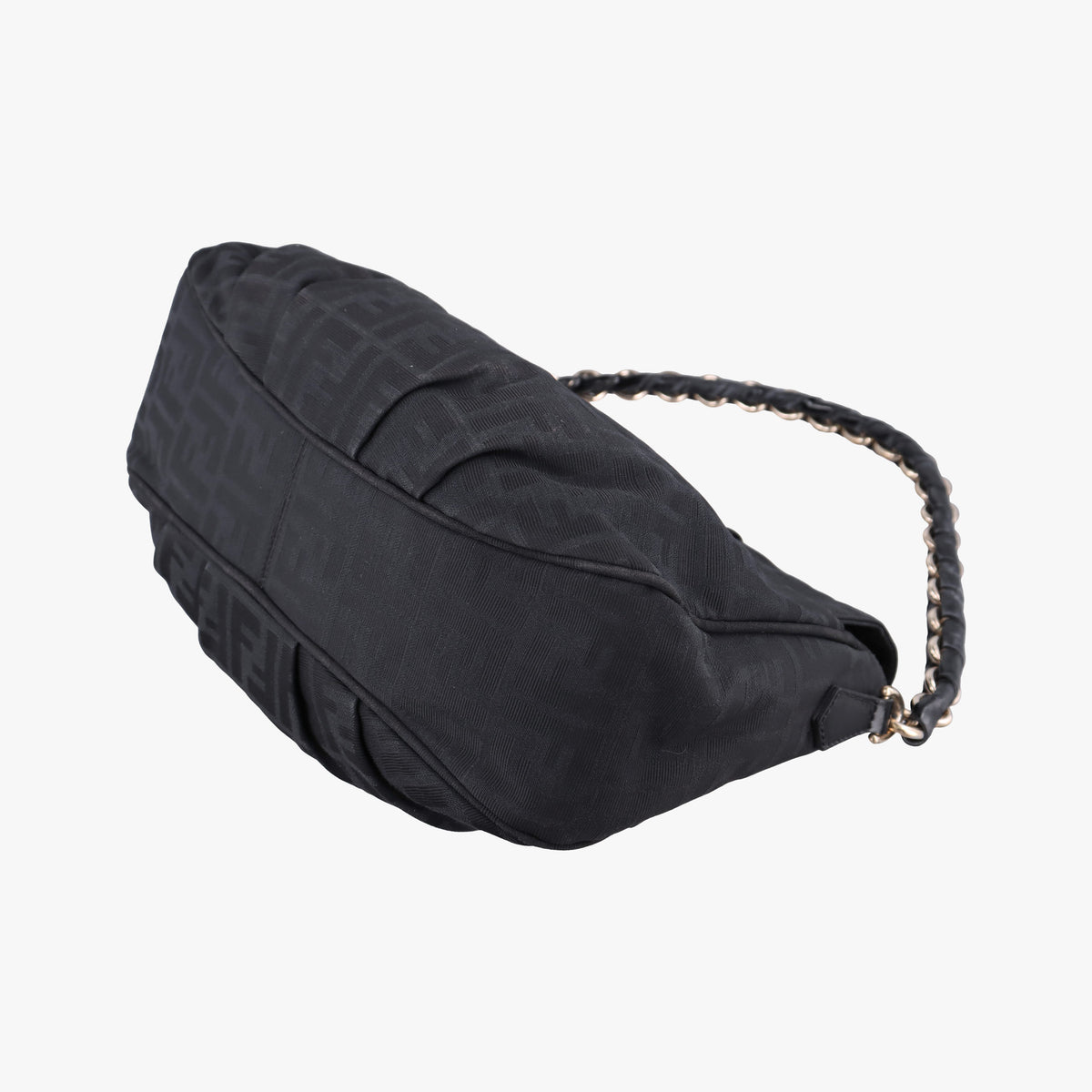 Pre-owned Fendi Mia Flap Black canvas 8BR614 shoulderbag | stylenewstar