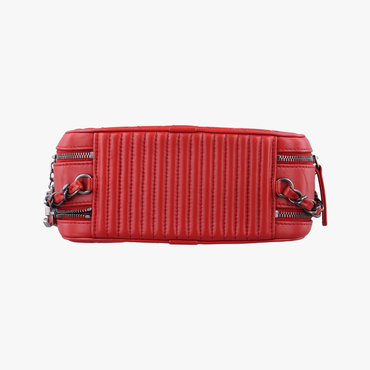 Pre-owned Chanel Coco Boy Camera Case Red lambskin A92655 shoulderbag | stylenewstar
