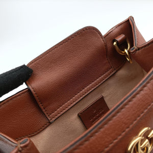Secondhand Gucci Diana Jumbo GG Mini Brown leather 655661 shoulderbag | stylenewstar