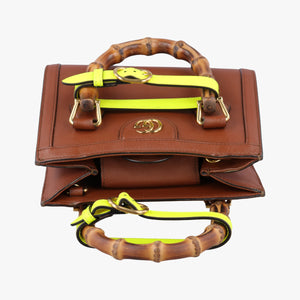 Secondhand Gucci Diana Jumbo GG Mini Brown leather 655661 shoulderbag | stylenewstar