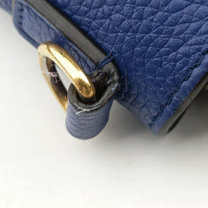 Vintage Celine luggage nano shopper Blue leather  shoulderbag | stylenewstar