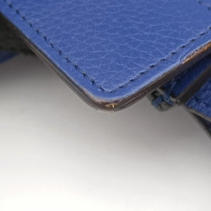 Vintage Celine luggage nano shopper Blue leather  shoulderbag | stylenewstar