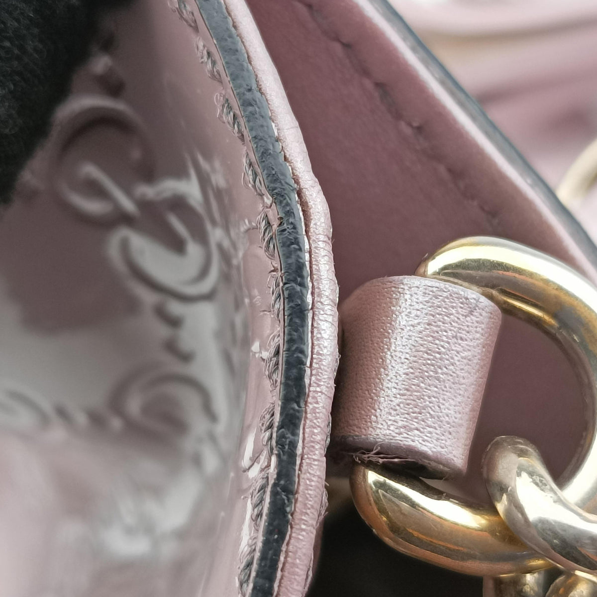 Pre-owned Gucci Emily Pink Patent Leather 295402 shoulderbag | stylenewstar