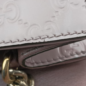 Pre-owned Gucci Emily Pink Patent Leather 295402 shoulderbag | stylenewstar