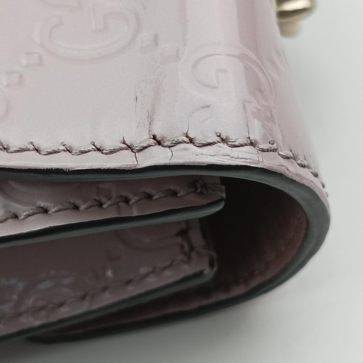 Pre-owned Gucci Emily Pink Patent Leather 295402 shoulderbag | stylenewstar
