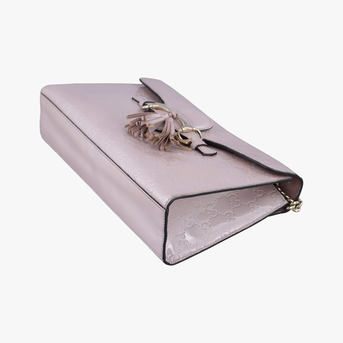 Pre-owned Gucci Emily Pink Patent Leather 295402 shoulderbag | stylenewstar