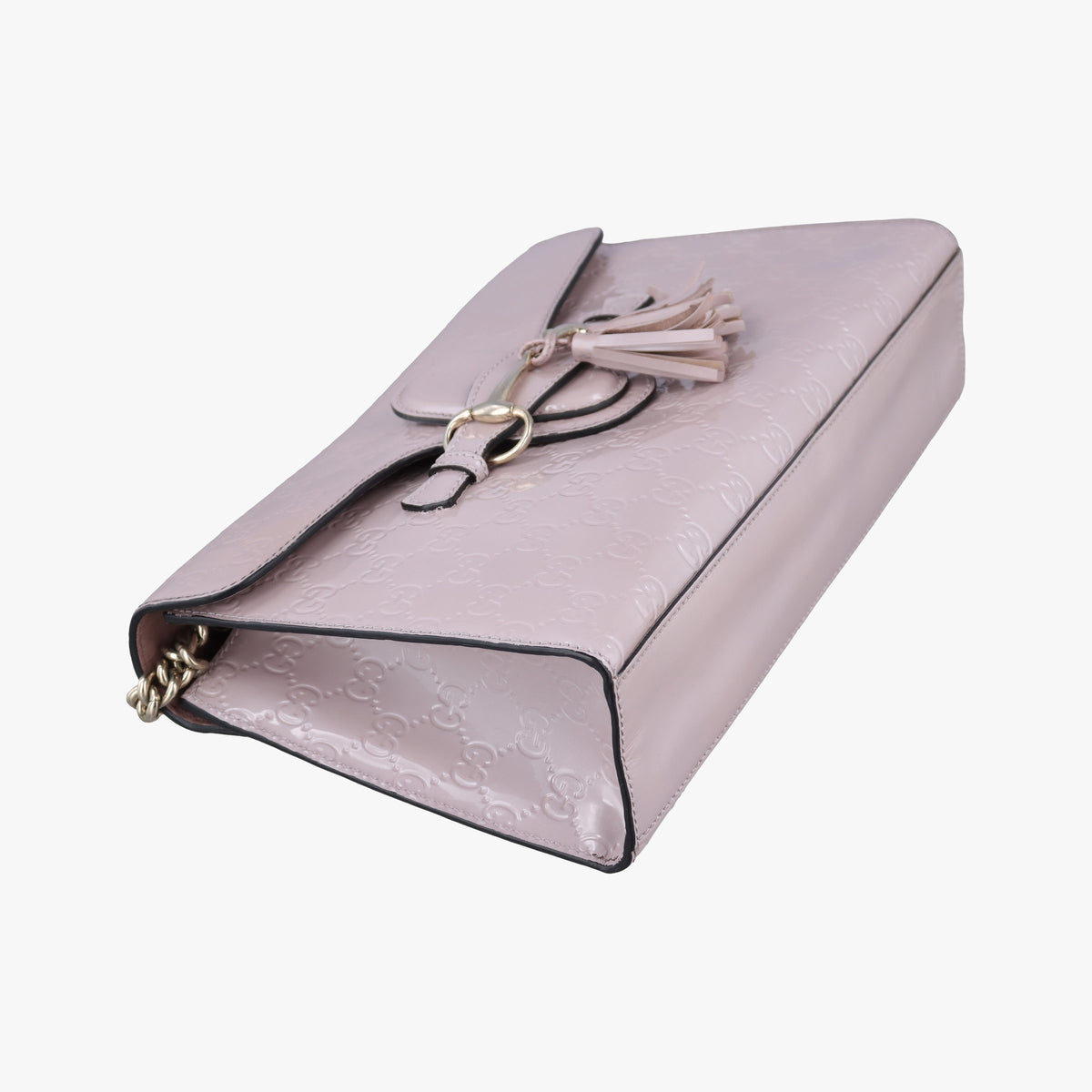 Pre-owned Gucci Emily Pink Patent Leather 295402 shoulderbag | stylenewstar