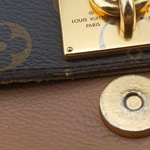 Pre-owned Louis Vuitton MARIGNAN brown×SESAME Monogram Canvas×calf leather M44544 shoulderbag | stylenewstar