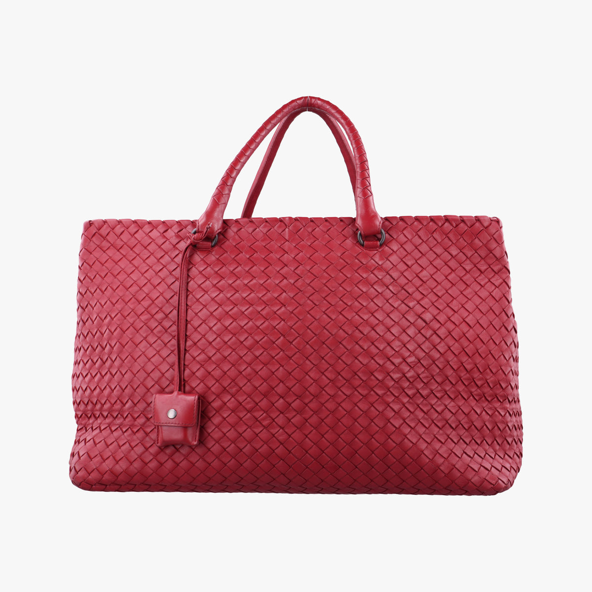 Secondhand Bottega Veneta Intrecciato Red lambskin  handbag | stylenewstar