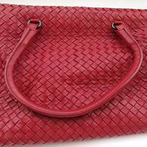 Secondhand Bottega Veneta Intrecciato Red lambskin  handbag | stylenewstar