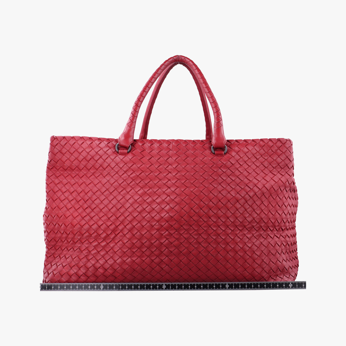 Secondhand Bottega Veneta Intrecciato Red lambskin  handbag | stylenewstar