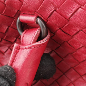Secondhand Bottega Veneta Intrecciato Red lambskin  handbag | stylenewstar