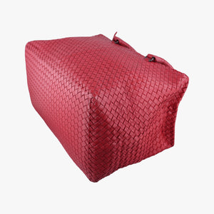 Secondhand Bottega Veneta Intrecciato Red lambskin  handbag | stylenewstar