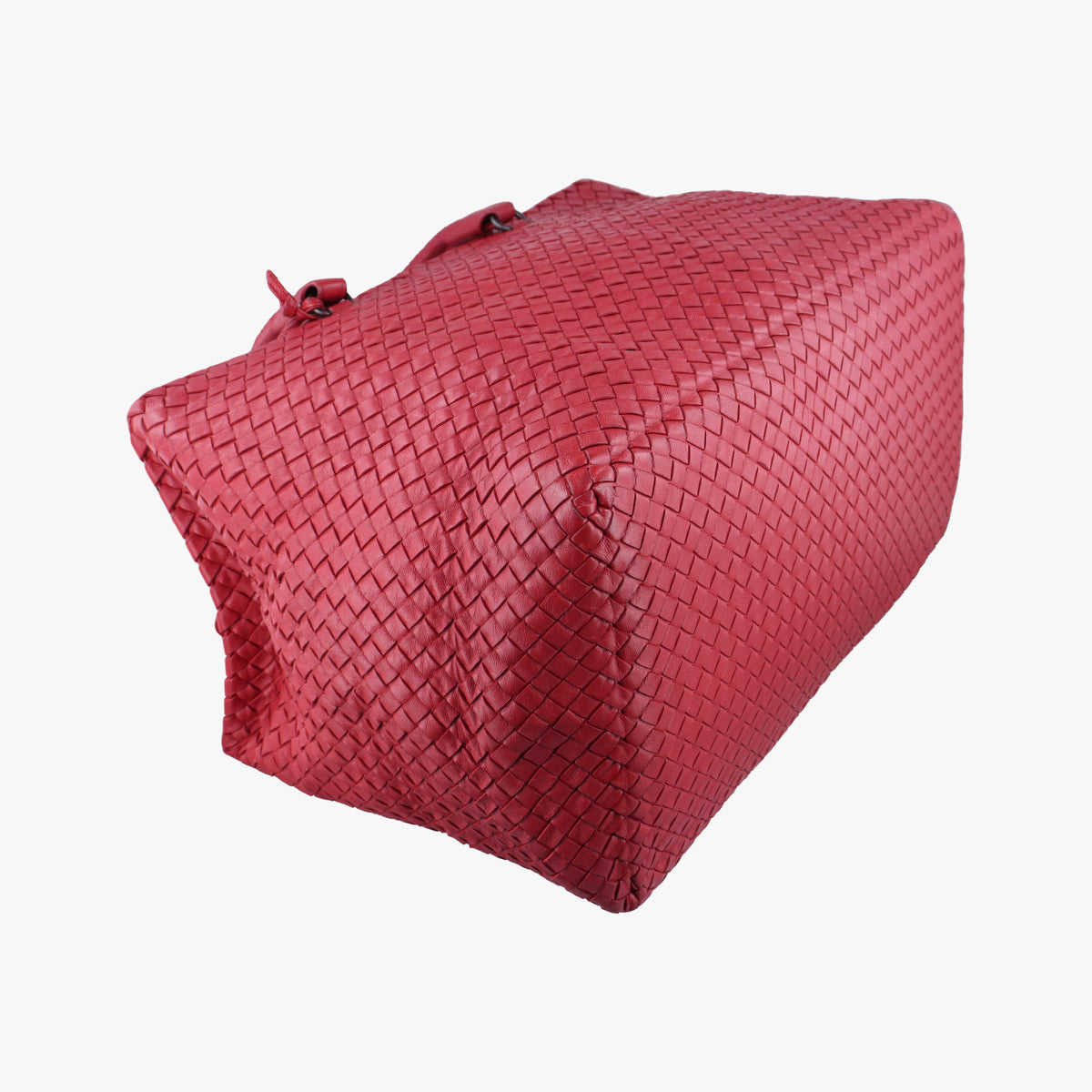 Secondhand Bottega Veneta Intrecciato Red lambskin  handbag | stylenewstar