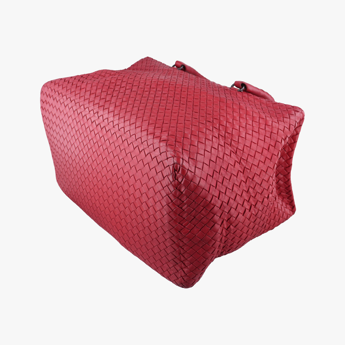Secondhand Bottega Veneta Intrecciato Red lambskin  handbag | stylenewstar