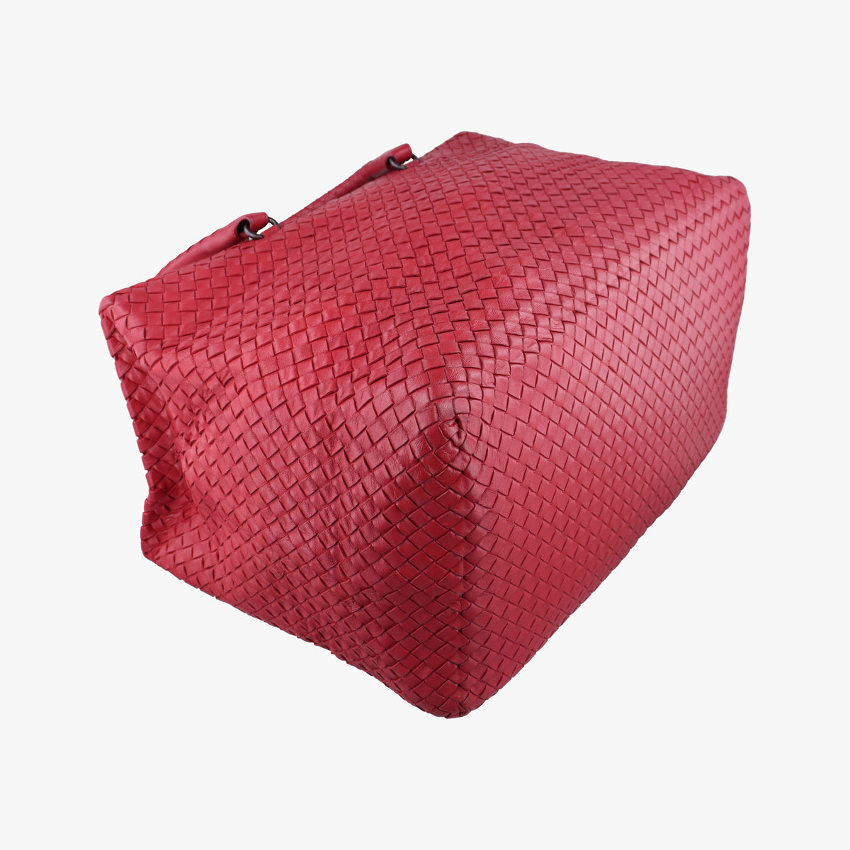 Secondhand Bottega Veneta Intrecciato Red lambskin  handbag | stylenewstar