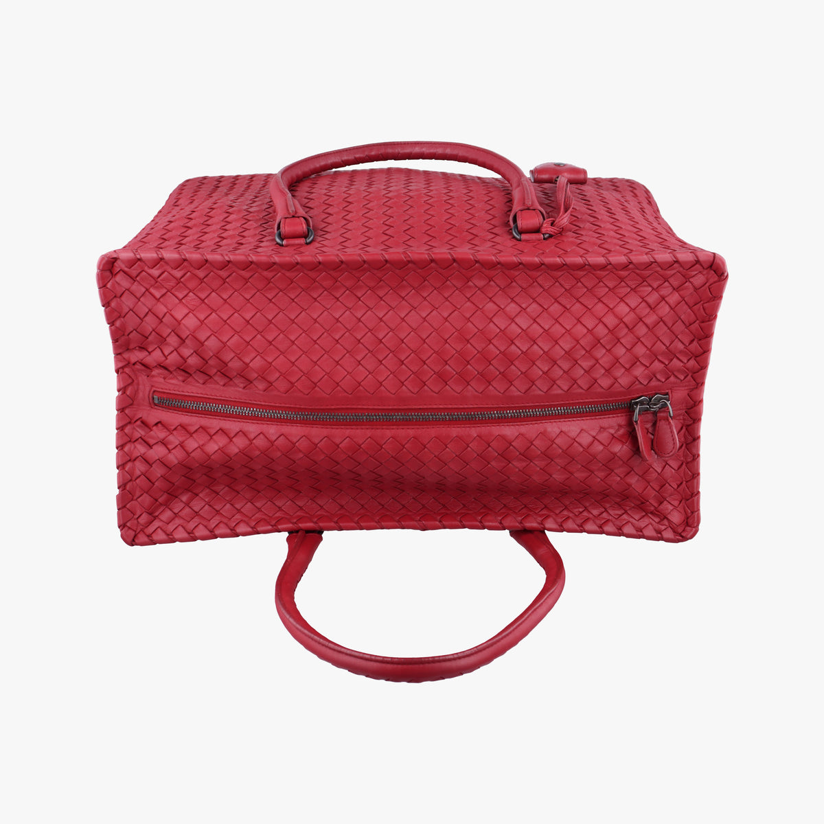 Secondhand Bottega Veneta Intrecciato Red lambskin  handbag | stylenewstar