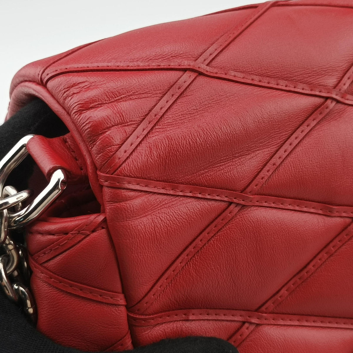 Pre-owned Louis Vuitton GO-14MM red Leather M25106 shoulderbag | stylenewstar