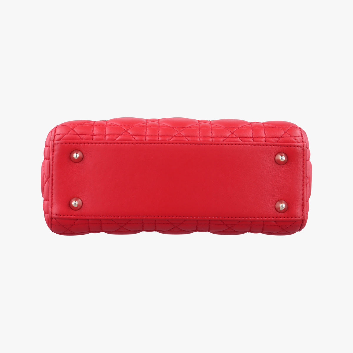 Pre-owned Christian Dior Lady Dior Red lambskin  shoulderbag | stylenewstar