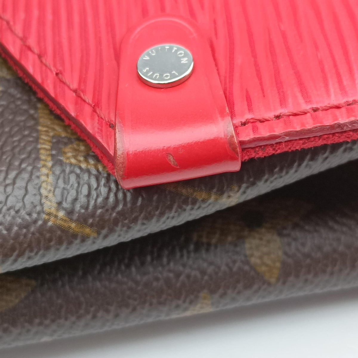 Vintage Louis Vuitton SAINT MICHEL brown×COQUELICOT Monogram Canvas×calf leather M44031 shoulderbag | stylenewstar