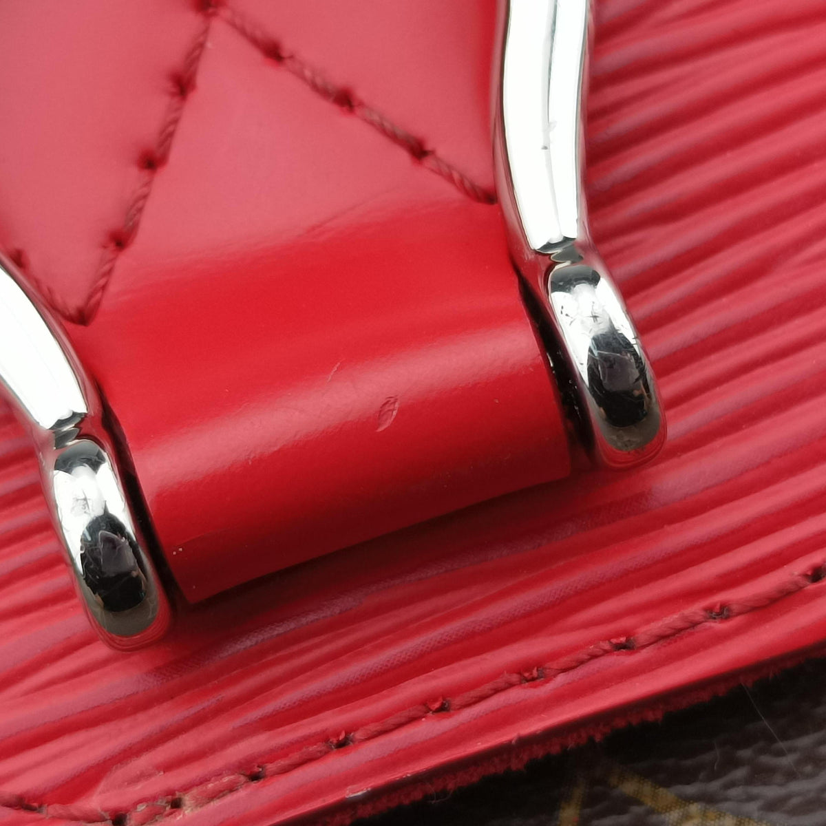 Vintage Louis Vuitton SAINT MICHEL brown×COQUELICOT Monogram Canvas×calf leather M44031 shoulderbag | stylenewstar