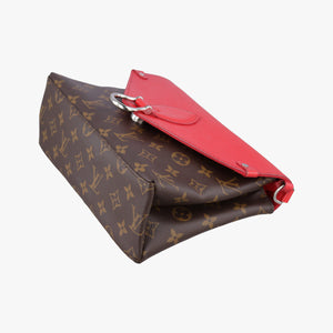 Vintage Louis Vuitton SAINT MICHEL brown×COQUELICOT Monogram Canvas×calf leather M44031 shoulderbag | stylenewstar
