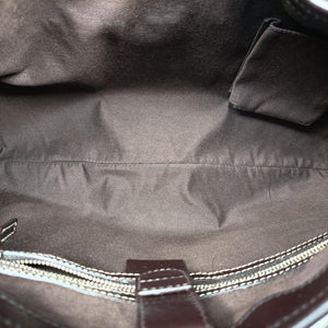 Pre-owned Gucci GG Canvas Punch Hobo Beige×brown Canvas×Leather 145781 shoulderbag | stylenewstar