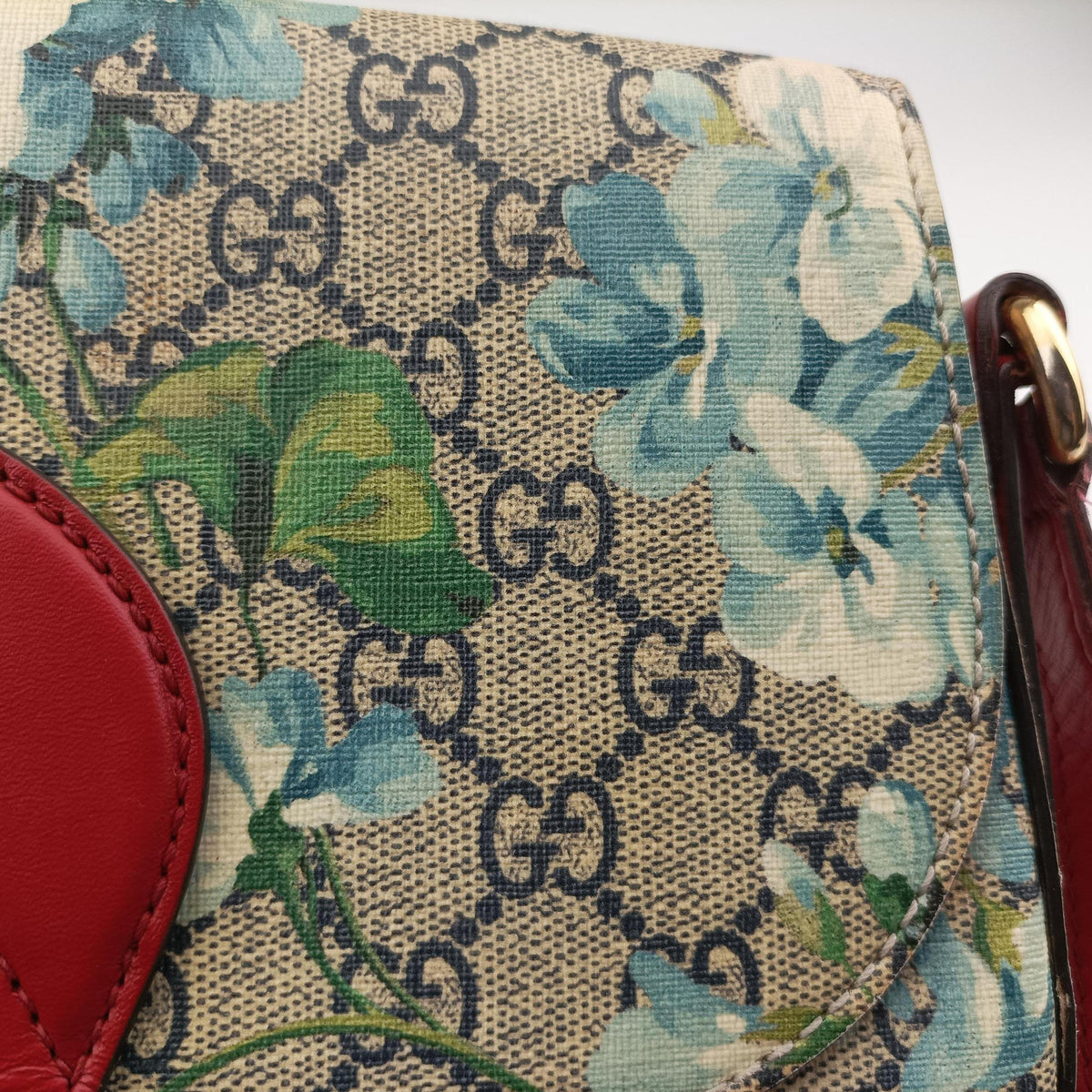 Pre-owned Gucci GG Blooms beige×Multicolour PVC coated canvas×Leather 432150 shoulderbag | stylenewstar