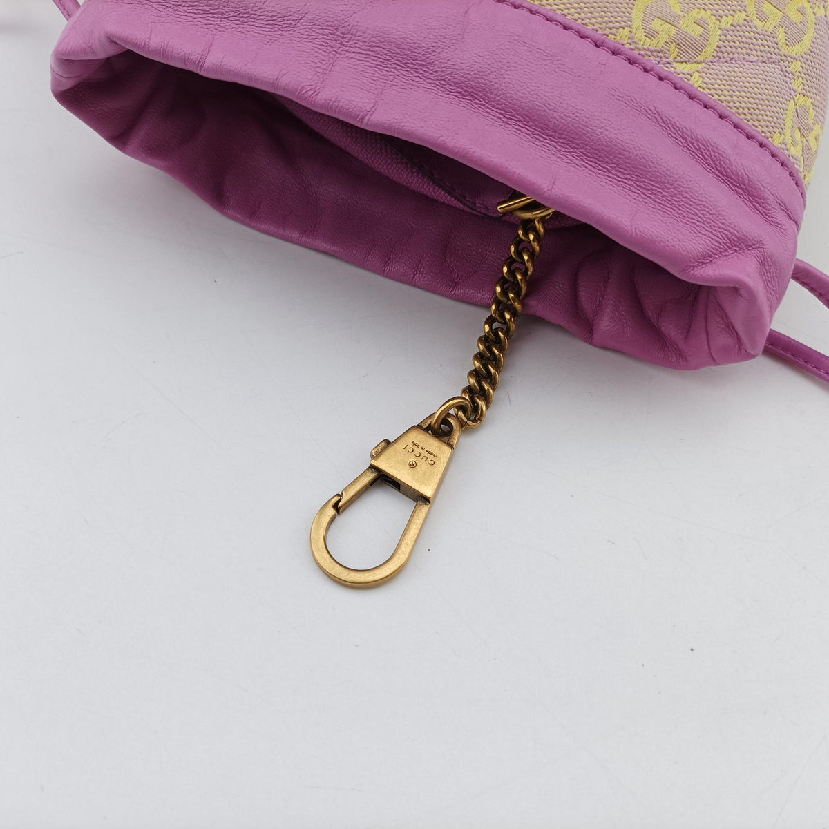 Pre-owned Gucci GG Marmont Purple  x Beige canvas 783175 shoulderbag | stylenewstar