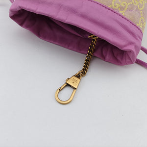 Pre-owned Gucci GG Marmont Purple  x Beige canvas 783175 shoulderbag | stylenewstar