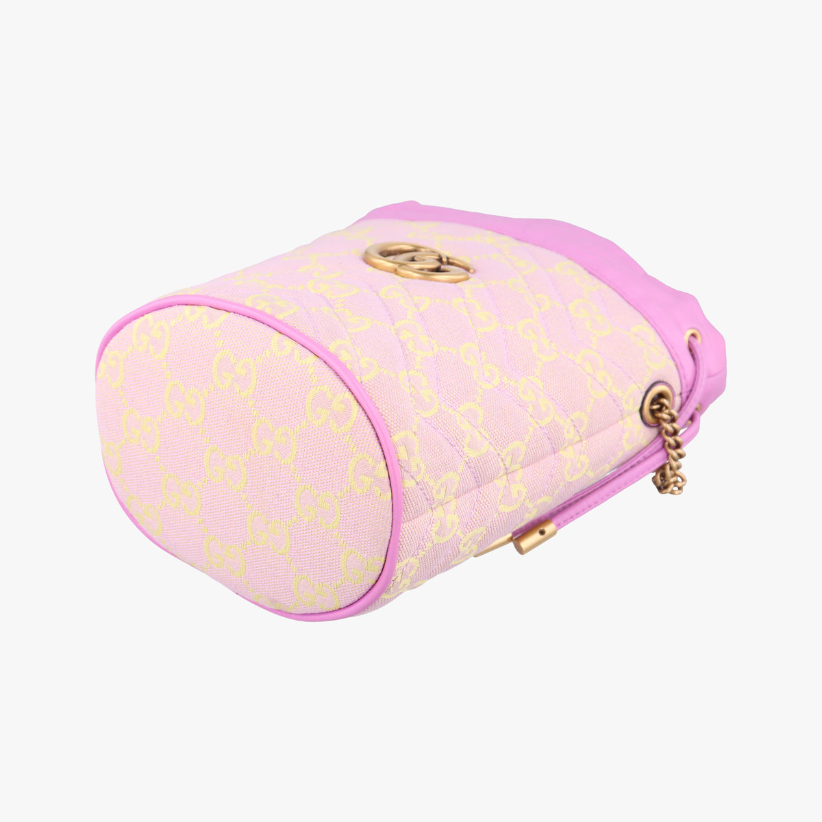 Pre-owned Gucci GG Marmont Purple  x Beige canvas 783175 shoulderbag | stylenewstar