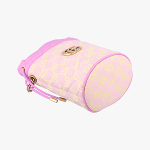 Pre-owned Gucci GG Marmont Purple  x Beige canvas 783175 shoulderbag | stylenewstar