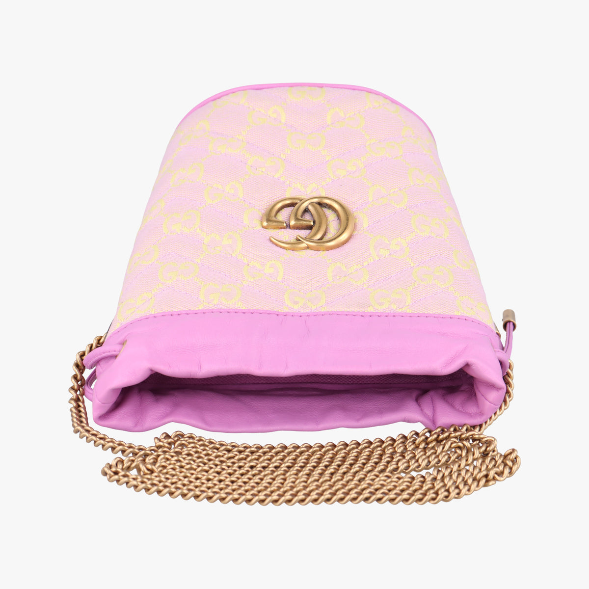 Pre-owned Gucci GG Marmont Purple  x Beige canvas 783175 shoulderbag | stylenewstar