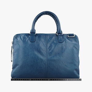 Pre-owned Balenciaga Giant City Blue Lambskin  shoulderbag | stylenewstar