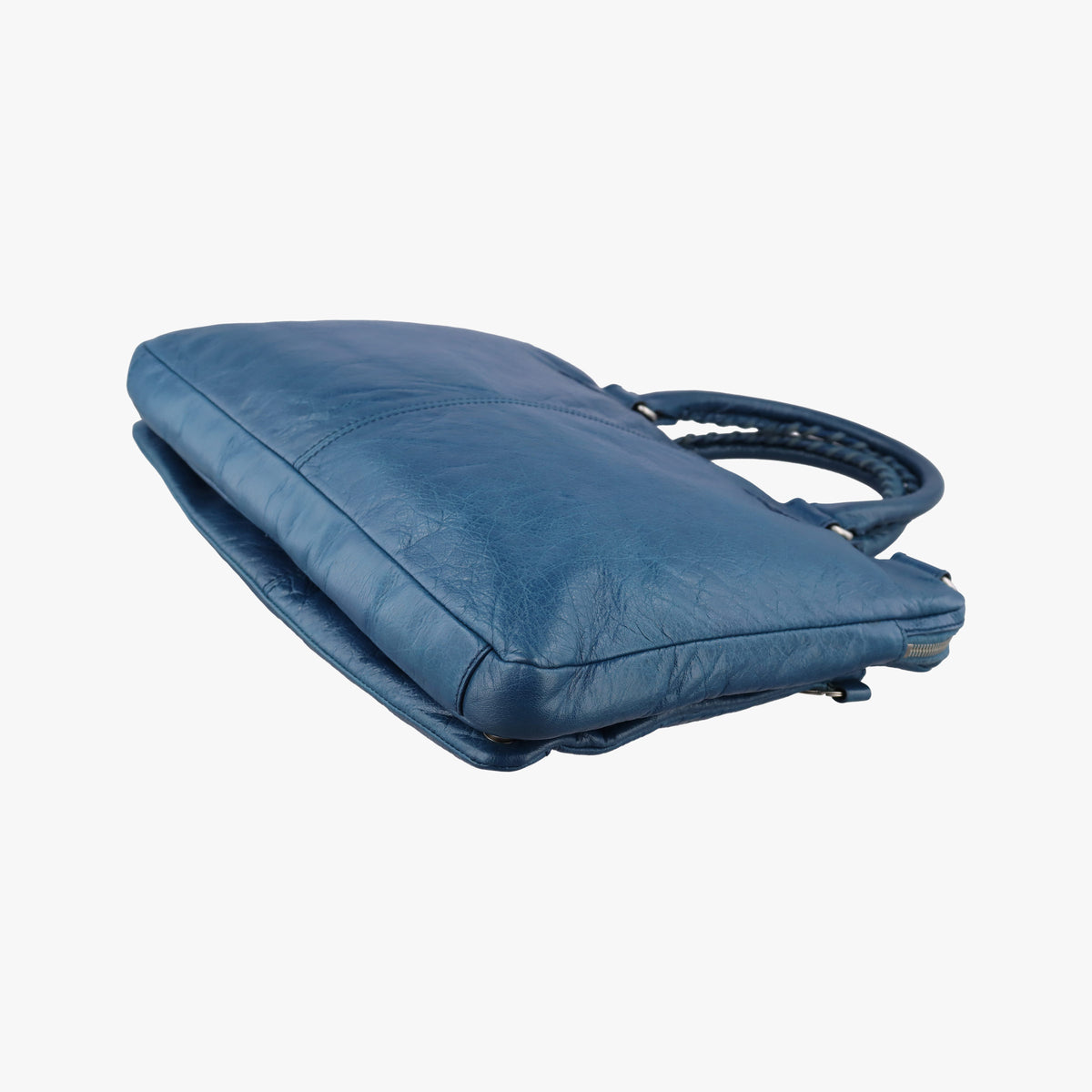 Pre-owned Balenciaga Giant City Blue Lambskin  shoulderbag | stylenewstar