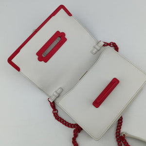 Secondhand Prada Cahier Heart and Flower White×red leather  shoulderbag | stylenewstar