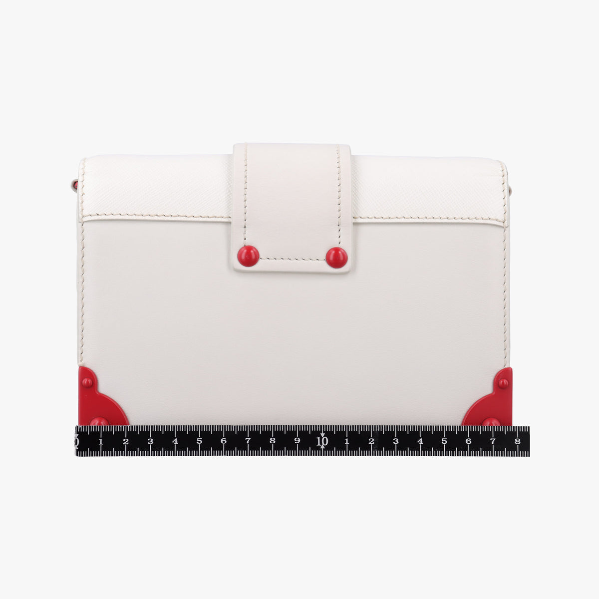 Secondhand Prada Cahier Heart and Flower White×red leather  shoulderbag | stylenewstar