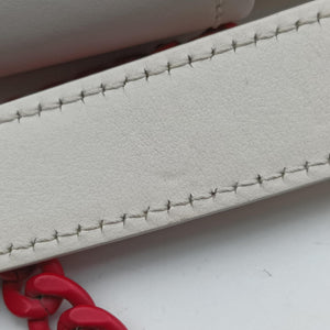 Secondhand Prada Cahier Heart and Flower White×red leather  shoulderbag | stylenewstar