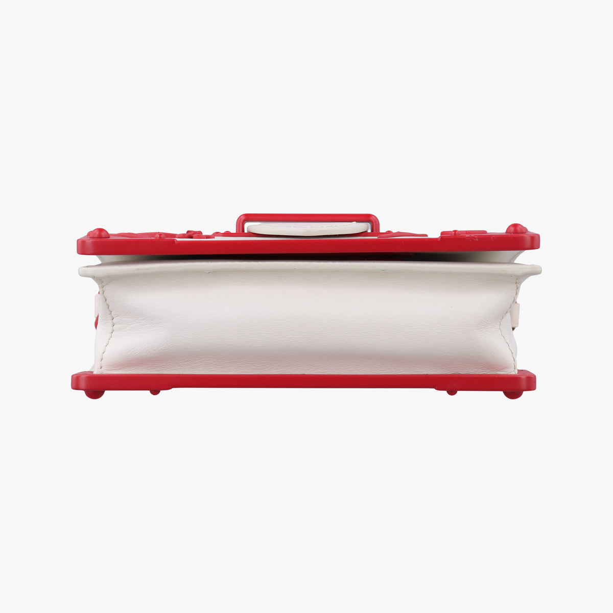 Secondhand Prada Cahier Heart and Flower White×red leather  shoulderbag | stylenewstar