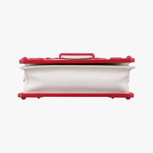 Secondhand Prada Cahier Heart and Flower White×red leather  shoulderbag | stylenewstar