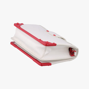 Secondhand Prada Cahier Heart and Flower White×red leather  shoulderbag | stylenewstar