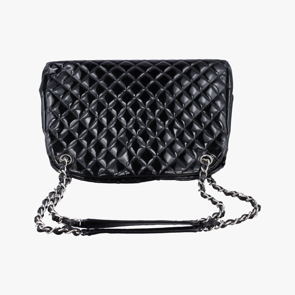 Pre-owned Chanel Mademoiselle Bowling Black Patent leather A50558 shoulderbag | stylenewstar