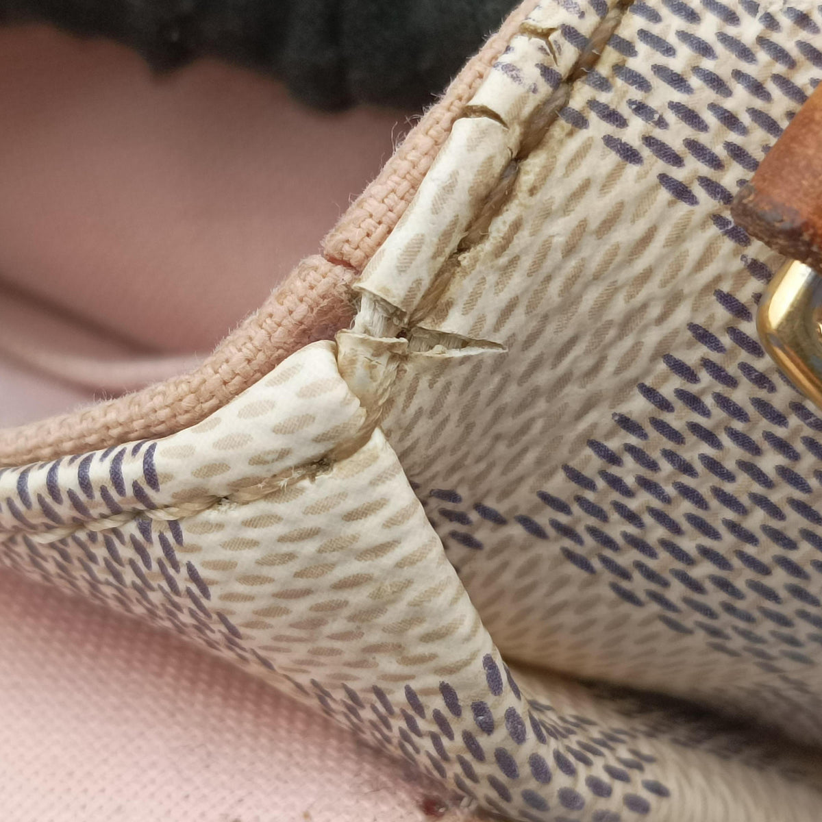Secondhand Louis Vuitton CROISETTE Azur Damier Canvas N41581 shoulderbag | stylenewstar