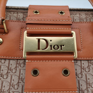 Vintage Christian Dior Street Chic Trotter Brown canvas×leather  handbag | stylenewstar