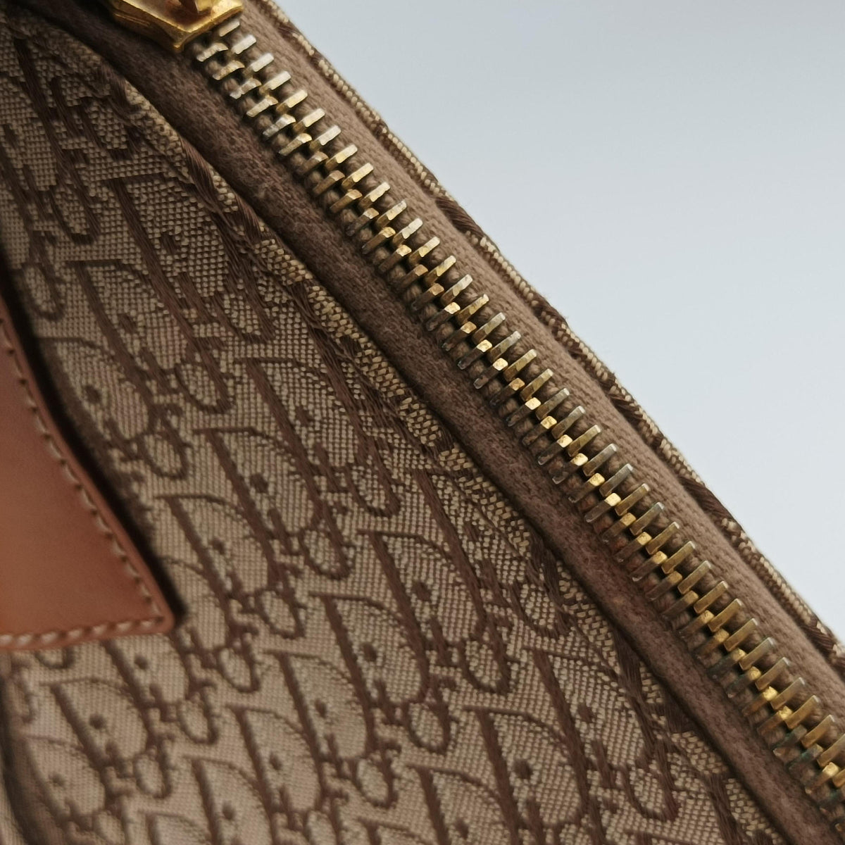 Vintage Christian Dior Street Chic Trotter Brown canvas×leather  handbag | stylenewstar