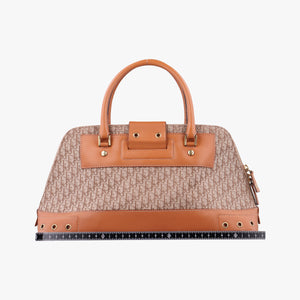 Vintage Christian Dior Street Chic Trotter Brown canvas×leather  handbag | stylenewstar