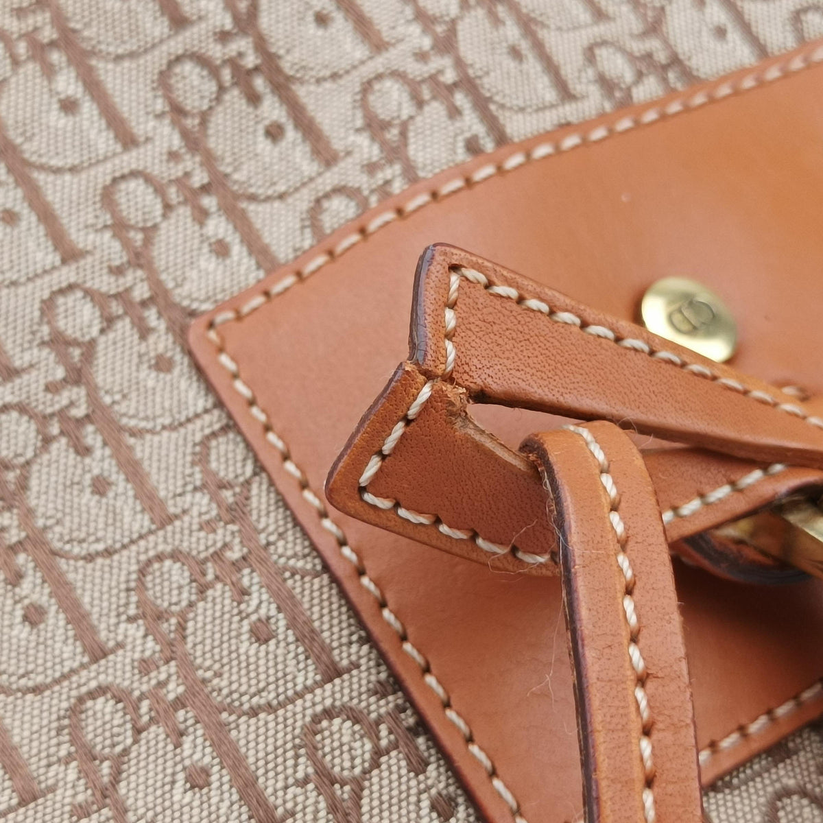 Vintage Christian Dior Street Chic Trotter Brown canvas×leather  handbag | stylenewstar